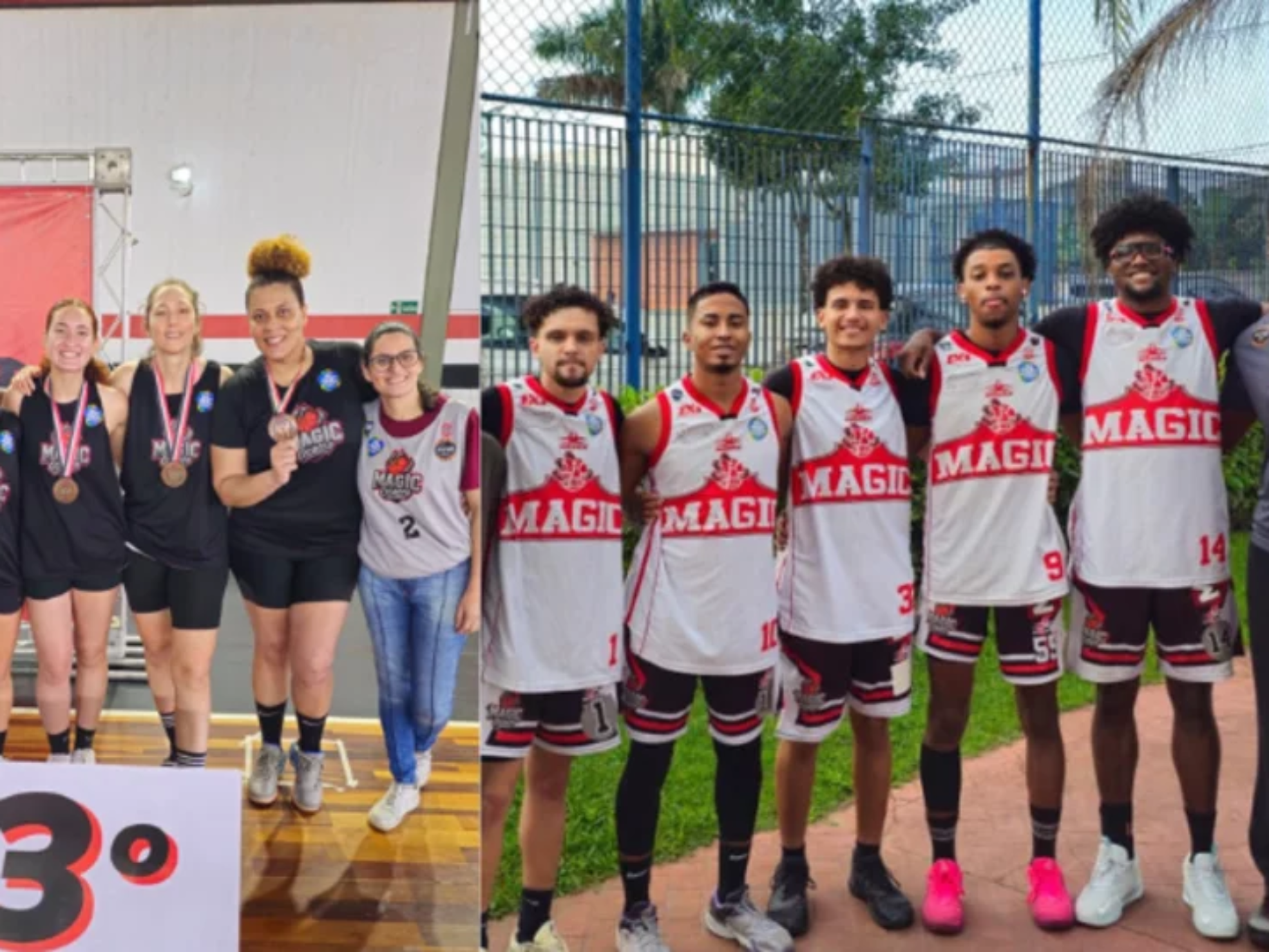 Os atletas do Basket 3×3 de Osasco comemoram as conquistas nos 68º Jogos Regionais, com o título da equipe masculina e a medalha de bronze da equipe feminina, resultado do talento, dedicação e investimento no esporte municipal.

Crédito: Divulgação