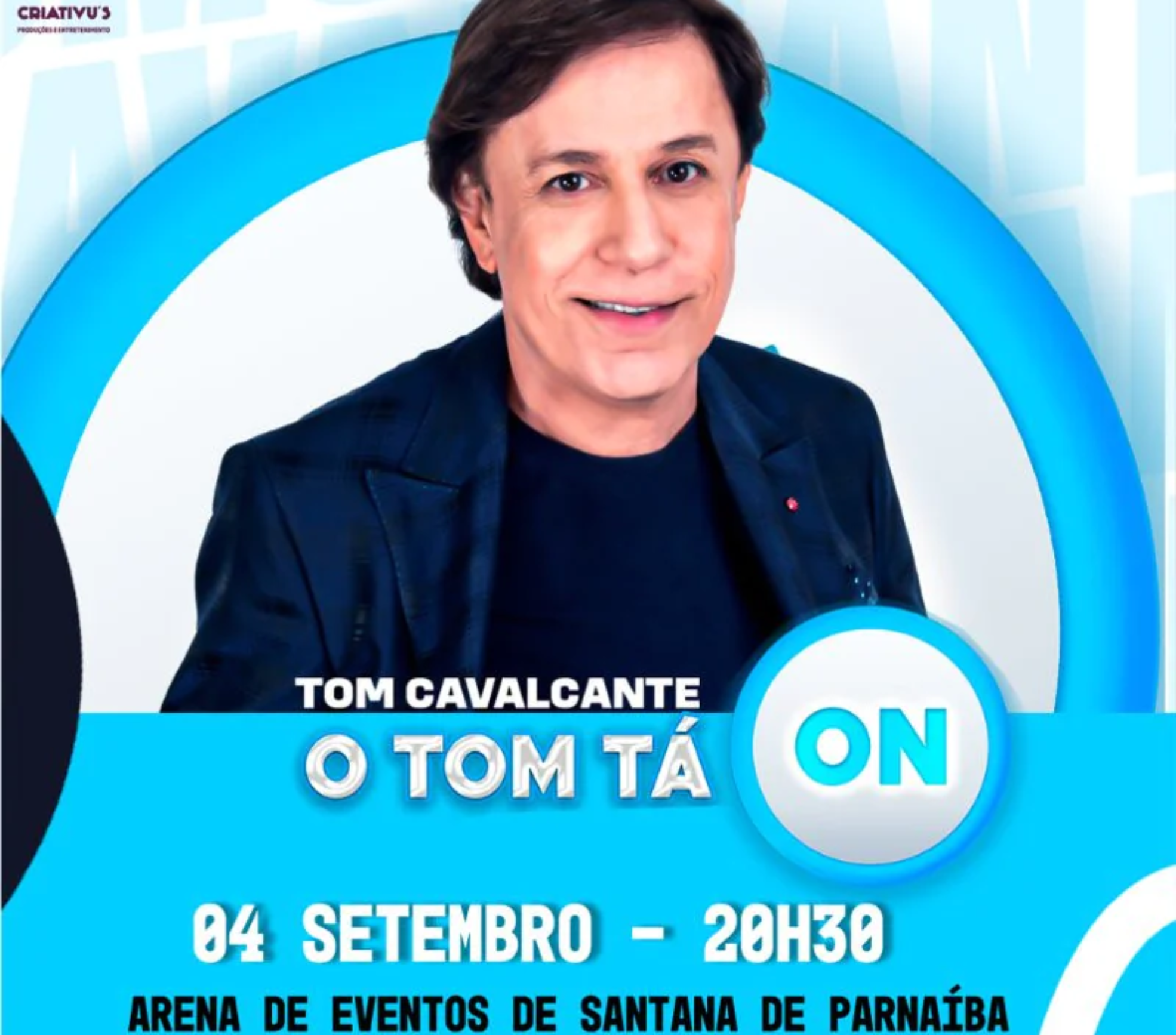 Tom Cavalcante apresenta o espetáculo “O Tom Tá On” no dia 4 de setembro, na Arena de Eventos de Santana de Parnaíba. A apresentação reúne personagens consagrados, imitações, atualidades, improviso e muita interação com a plateia.

Crédito: Divulgação 