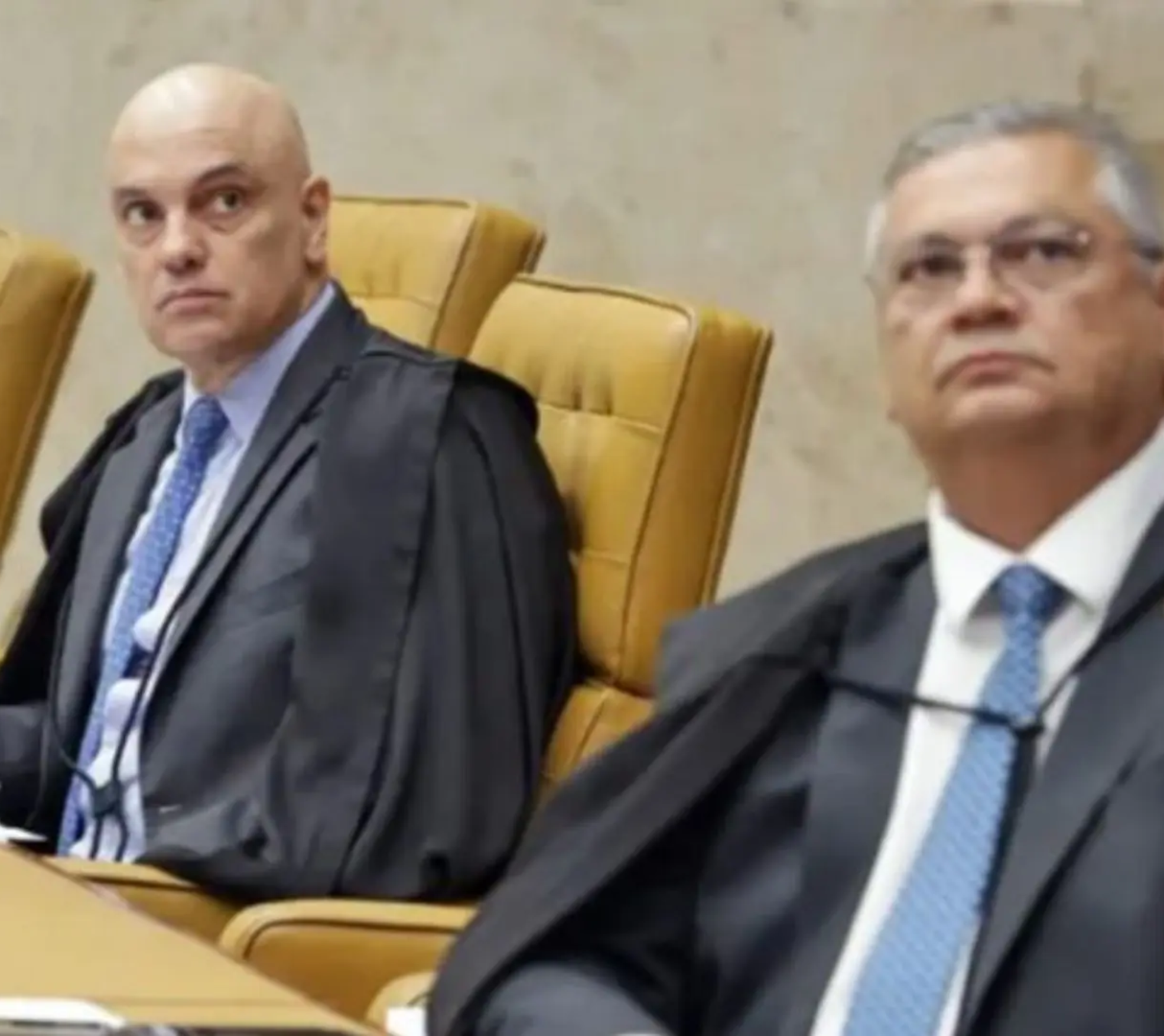 Os ministros do STF Alexandre de Moraes (à esq.) e Flávio Dino (à dir.). (Foto: Rosinei Coutinho, STF)