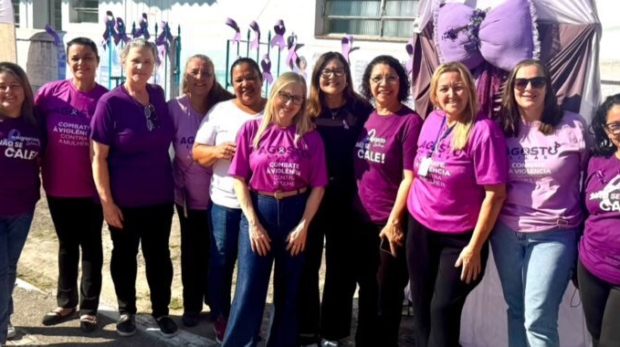 Ações do Dia D do Agosto Lilás mobilizaram diferentes secretarias municipais em Vargem Grande Paulista em atividades de conscientização e orientação pelo enfrentamento à violência contra as mulheres.
Crédito: Prefeitura De Vargem Grande Paulista (VGP)