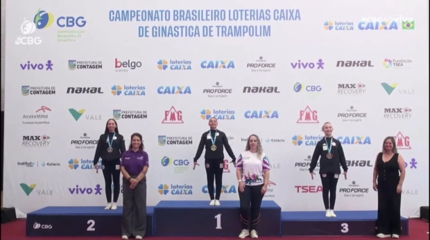 Giulia Tiemi Belcorso e Beatriz Madaschi de Araujo colocaram Osasco novamente em destaque na ginástica brasileira, com prata no Duplo Mini-Trampolim e bronze no Tumbling, respectivamente, durante competições realizadas em Contagem (MG).