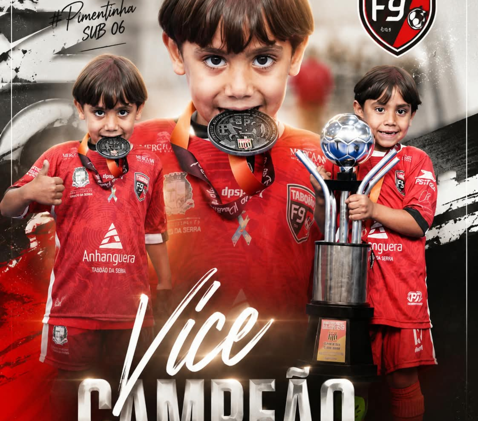 Gabriel Madaschi, o “Pimentinha”, de 6 anos, conquista a medalha de prata no Campeonato Paulista de Futsal Sub-07 – Série Ouro pela equipe do Instituto Taboão F9. Crédito: Divulgação