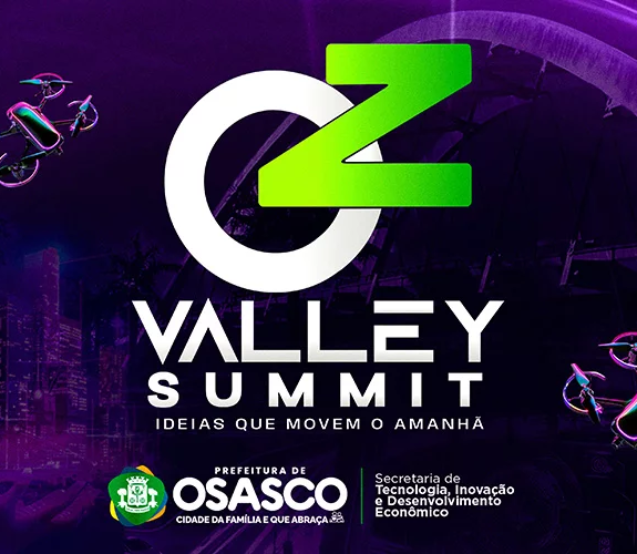4ª edição do Oz Valley Summit será realizada no Teatro Municipal Glória Giglio, em Osasco, com programação voltada à tecnologia, inteligência artificial, empreendedorismo e inovação.

Crédito: Divulgação