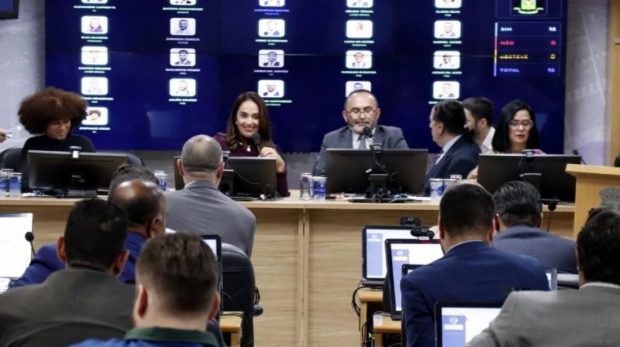 Plenário da Câmara Municipal de Osasco durante a 44ª Sessão Ordinária, que aprovou nove projetos de lei.

Crédito: Câmara De Osasco