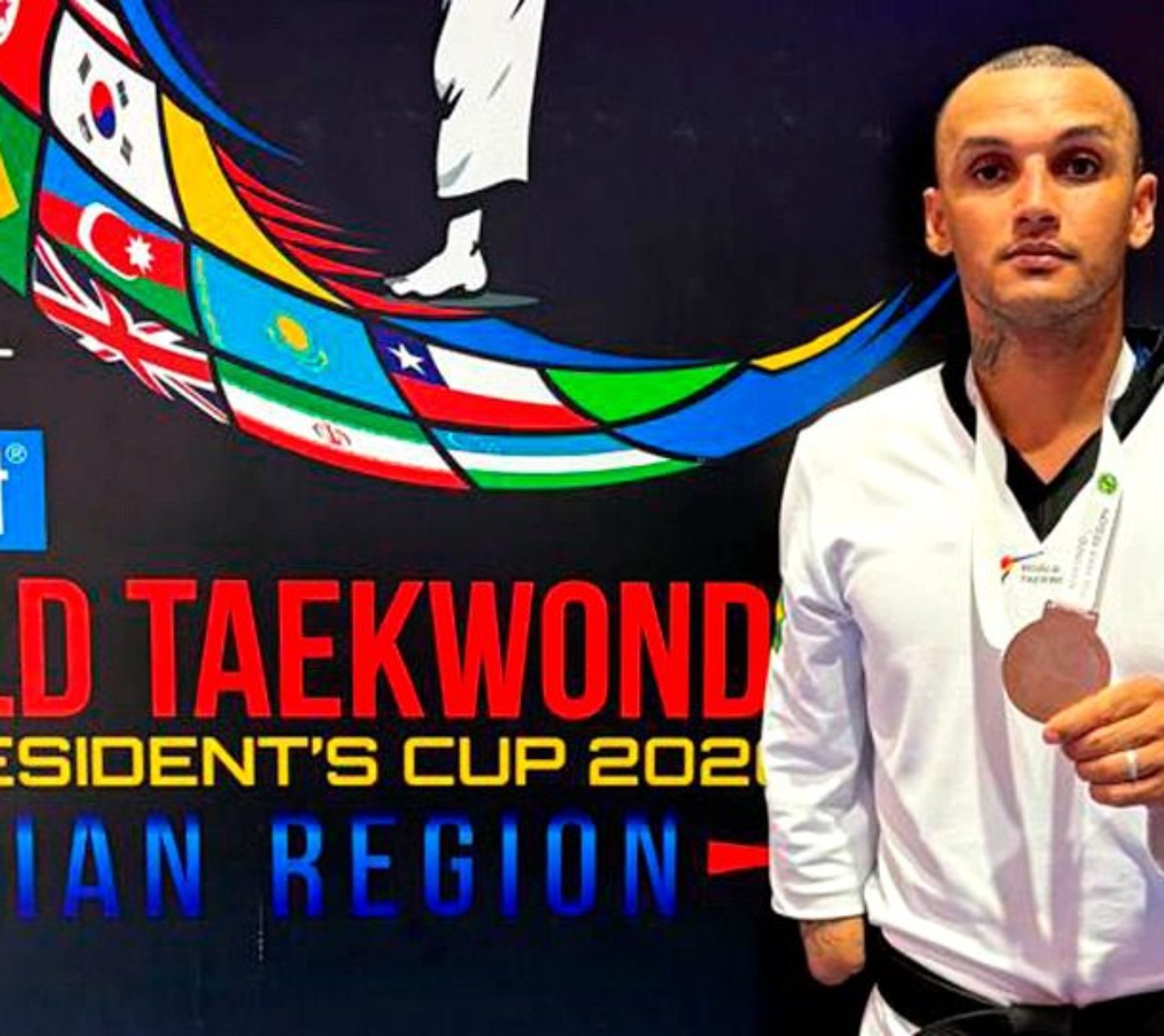 Paratleta osasquense Claro Lopes conquista a medalha de bronze no President’s Cup Asia de Taekwondo, no Paquistão, e soma 30 pontos no ranking mundial visando a classificação para os Jogos Paralímpicos de Los Angeles 2028.

Crédito: Divulgação 
