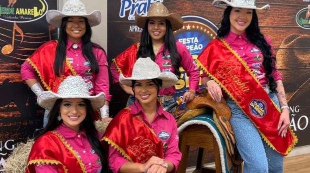 Mirella Santos é eleita Rainha da Festa do Peão de Taboão da Serra 2026 durante Baile da Rainha realizado no sábado (12), que também definiu as princesas e a Miss Simpatia da edição. Crédito: Divulgação.