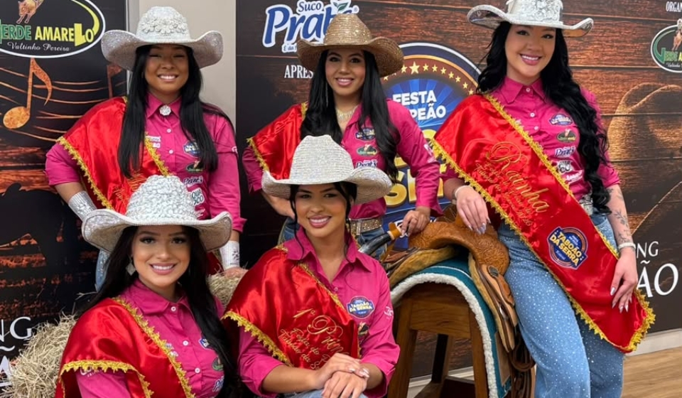 Mirella Santos é eleita Rainha da Festa do Peão de Taboão da Serra 2026 durante Baile da Rainha realizado no sábado (12), que também definiu as princesas e a Miss Simpatia da edição. Crédito: Divulgação.
