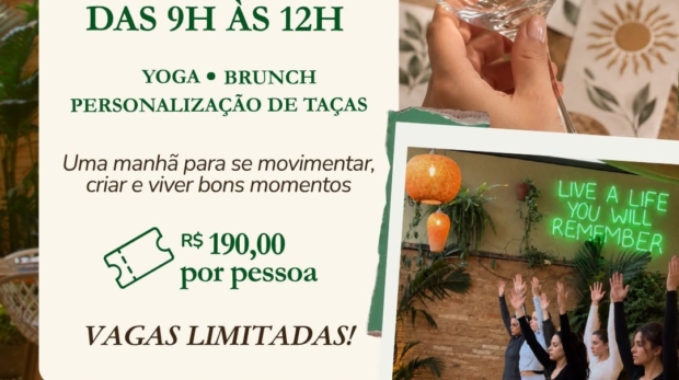 Manduu recebe manhã de yoga, brunch e personalização de taças em uma experiência de bem-estar e conexão, no dia 3 de outubro, em Santo André.

Crédito: Divulgação