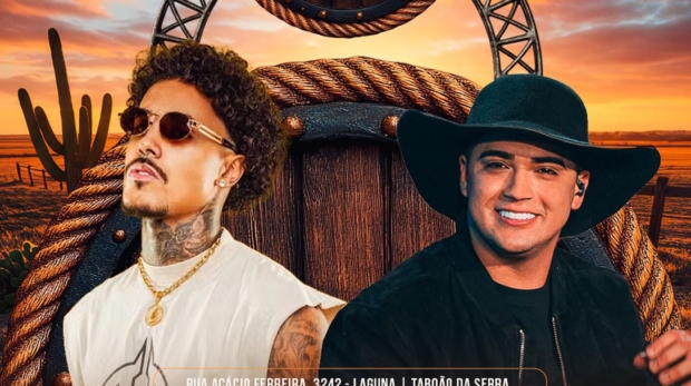 Natanzinho Lima e MC Livinho são as atrações desta sexta-feira na Festa do Peão de Taboão da Serra 2026.
Crédito: Divulgação (Redes Sociais/Reprodução)