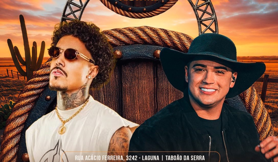 Natanzinho Lima e MC Livinho são as atrações desta sexta-feira na Festa do Peão de Taboão da Serra 2026.

Crédito: Divulgação (Redes Sociais/Reprodução)