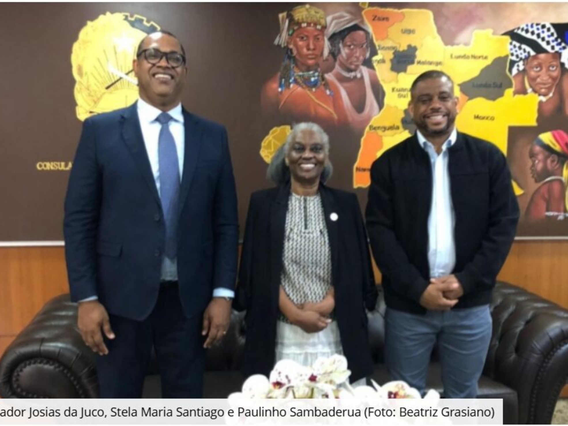 Vereador Josias da Juco, Stela Maria Santiago e Paulinho Sambaderua 

Crédito: Beatriz Grasiano