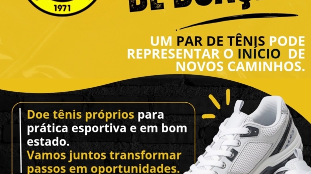 Campanha “Novos Caminhos”, do Continental Parque Clube, arrecada tênis esportivos para beneficiar crianças e jovens e incentivar o acesso ao esporte.
Crédito: Divulgação