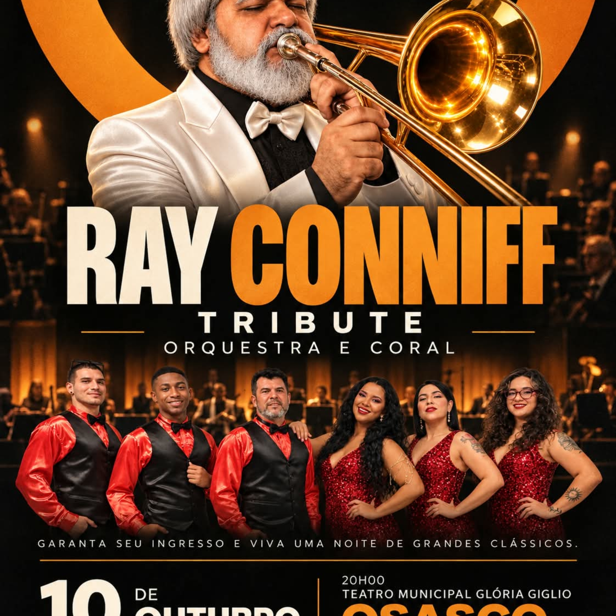 Ray Conniff The Tribute – Orquestra e Coral apresenta em Osasco um espetáculo dedicado ao legado musical do consagrado Maestro Ray Conniff.