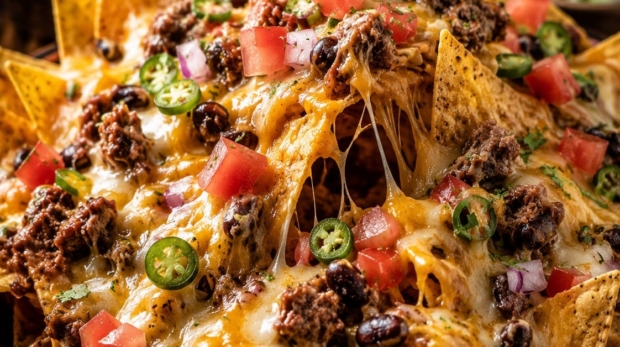 Combo de Nachos Supremo -Crocância e fartura: nachos cobertos com queijo puxando, carne e temperos frescos para compartilhar com a família.