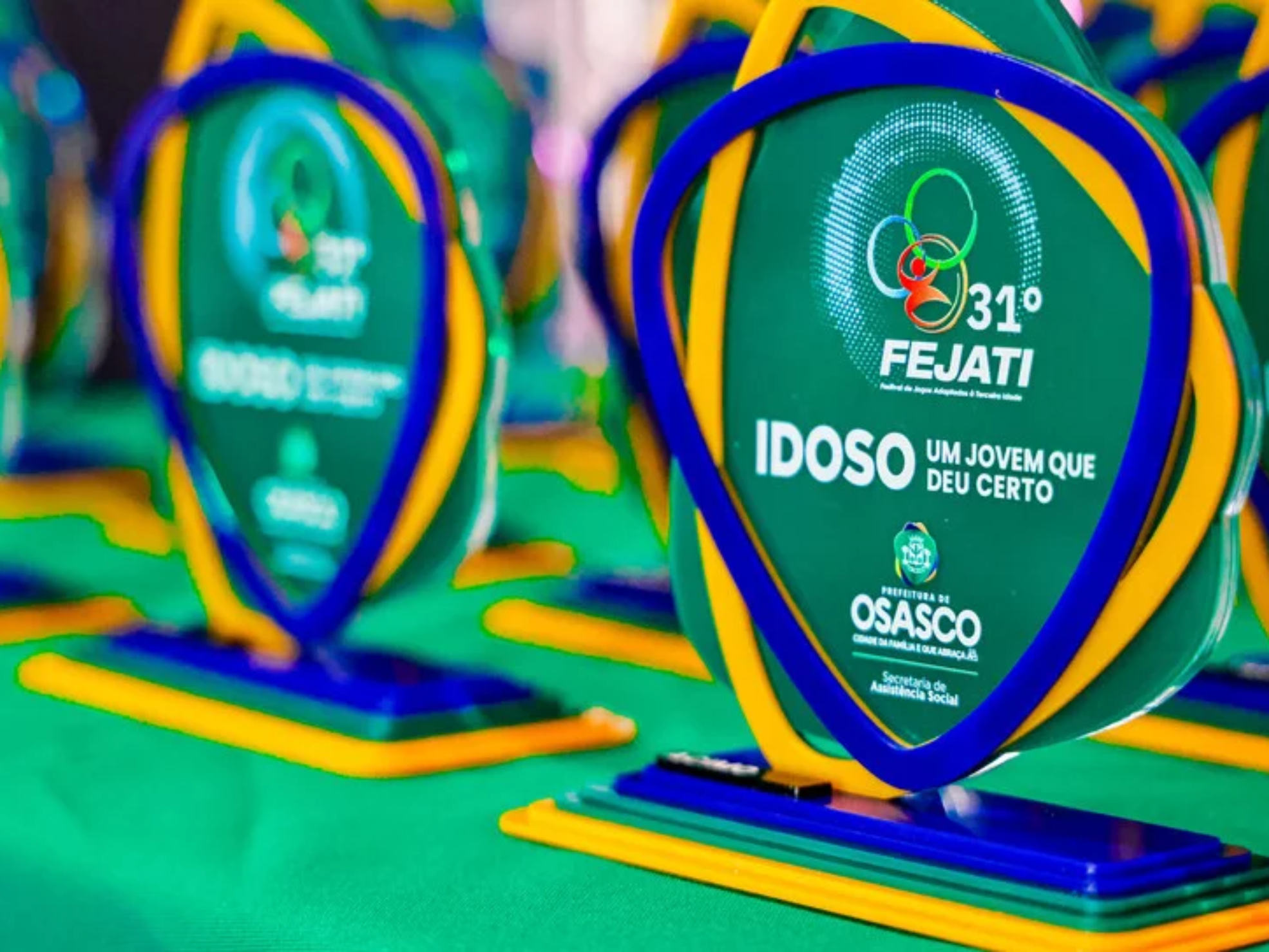 Osasco encerrou a 31ª edição do Festival de Jogos Adaptados à Terceira Idade (Fejati) em cerimônia realizada no Centro de Eventos Pedro Bortolosso, com premiação dos participantes e baile temático.

Imagens: David Mazzo