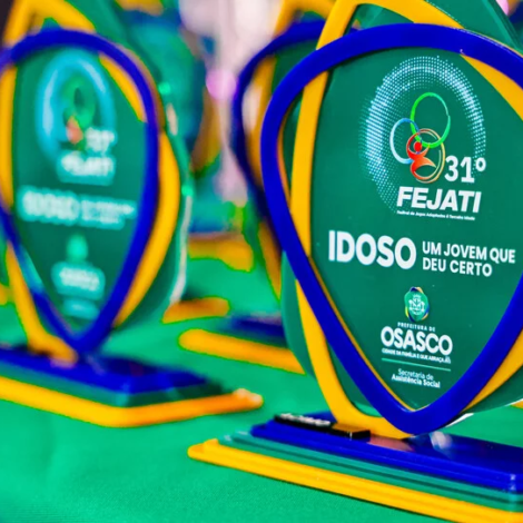 Osasco encerrou a 31ª edição do Festival de Jogos Adaptados à Terceira Idade (Fejati) em cerimônia realizada no Centro de Eventos Pedro Bortolosso, com premiação dos participantes e baile temático.

Imagens: David Mazzo