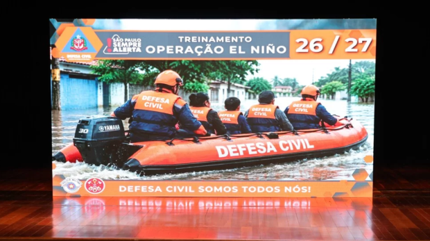 Osasco sediou o treinamento São Paulo Sempre Alerta – Operação El Niño – Chuvas de Verão 2026/2027, que reuniu representantes das Defesas Civis de 39 cidades da Região Metropolitana de São Paulo.
Imagens: John Amp e Fernanda Cazarini