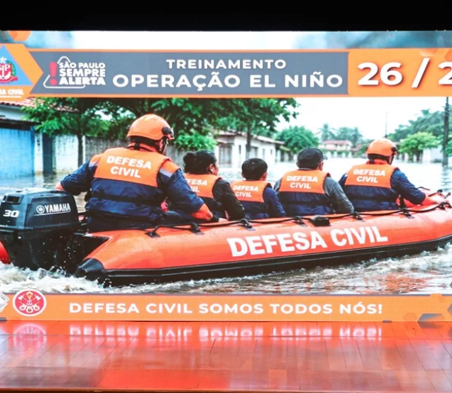 Osasco sediou o treinamento São Paulo Sempre Alerta – Operação El Niño – Chuvas de Verão 2026/2027, que reuniu representantes das Defesas Civis de 39 cidades da Região Metropolitana de São Paulo.

Imagens: John Amp e Fernanda Cazarini